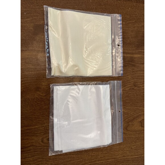 Charles Craft 18ct AIDA Cross Stitch Fabric 1 WHITE 1 Ivory 12x18 Cotton NOS - Picture 4 of 4